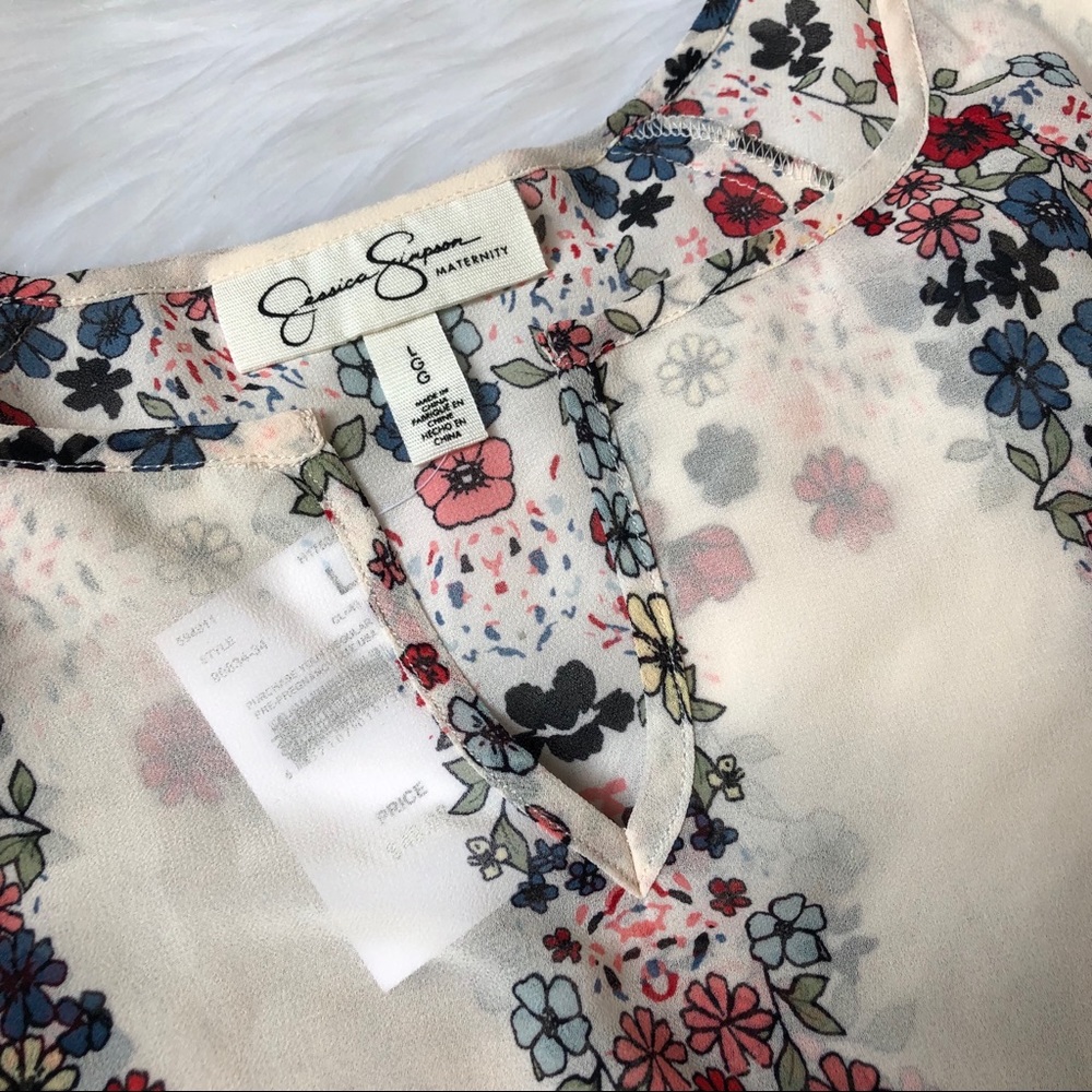•SOLD• Jessica Simpson Maternity Hanky Hem Blouse - Picture 5 of 8